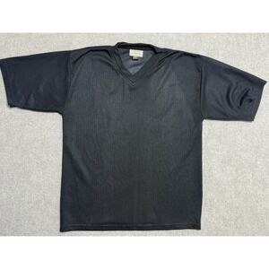 Jordin Sportswear Shirt‎ Mens Medium Black Short Sleeve 100% Polyester Athletic